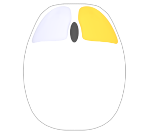 右クリックを押すマウスのイラスト