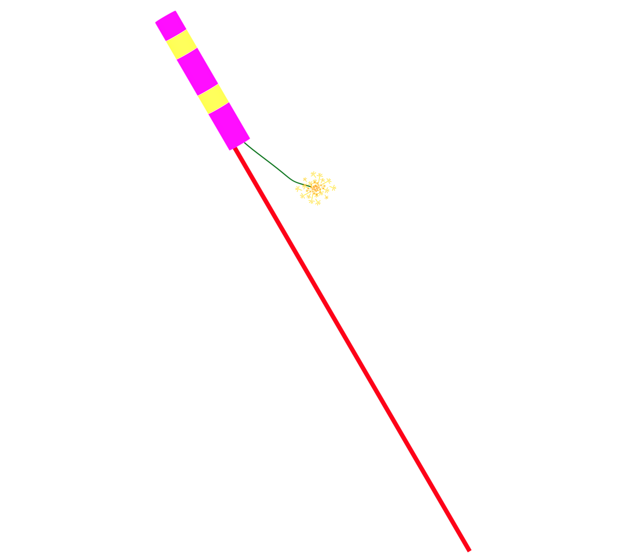 ロケット花火のイラスト