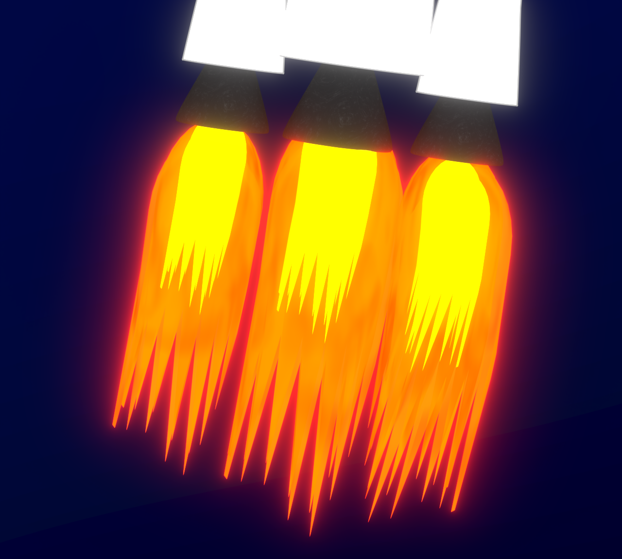 ロケットの炎のイラスト