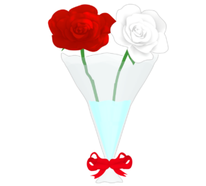 薔薇の花束のイラスト