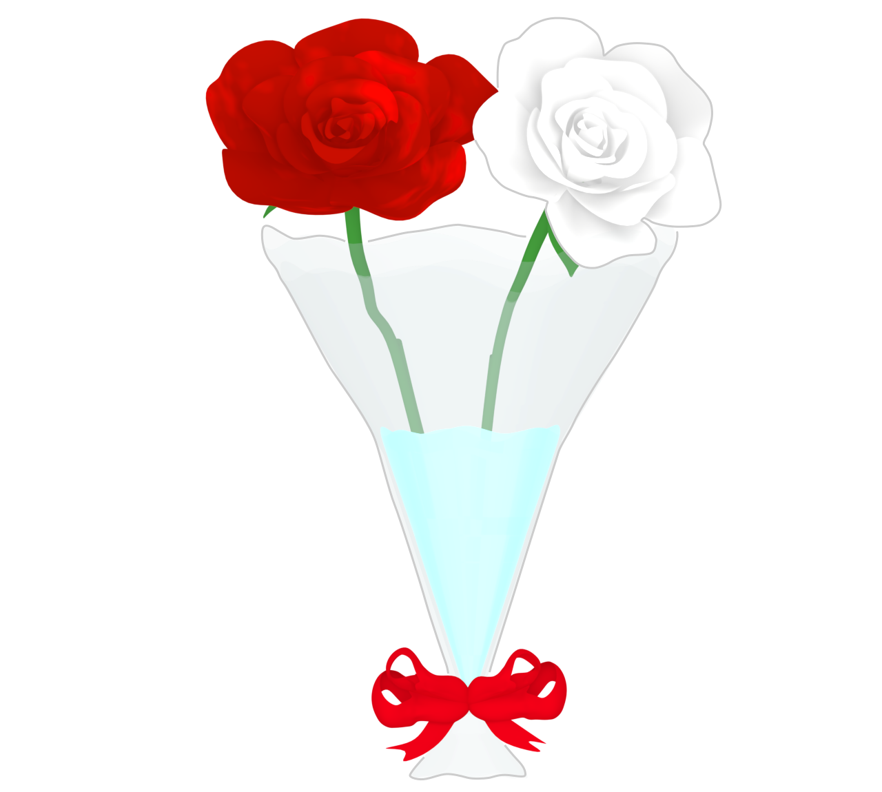 薔薇の花束のイラスト