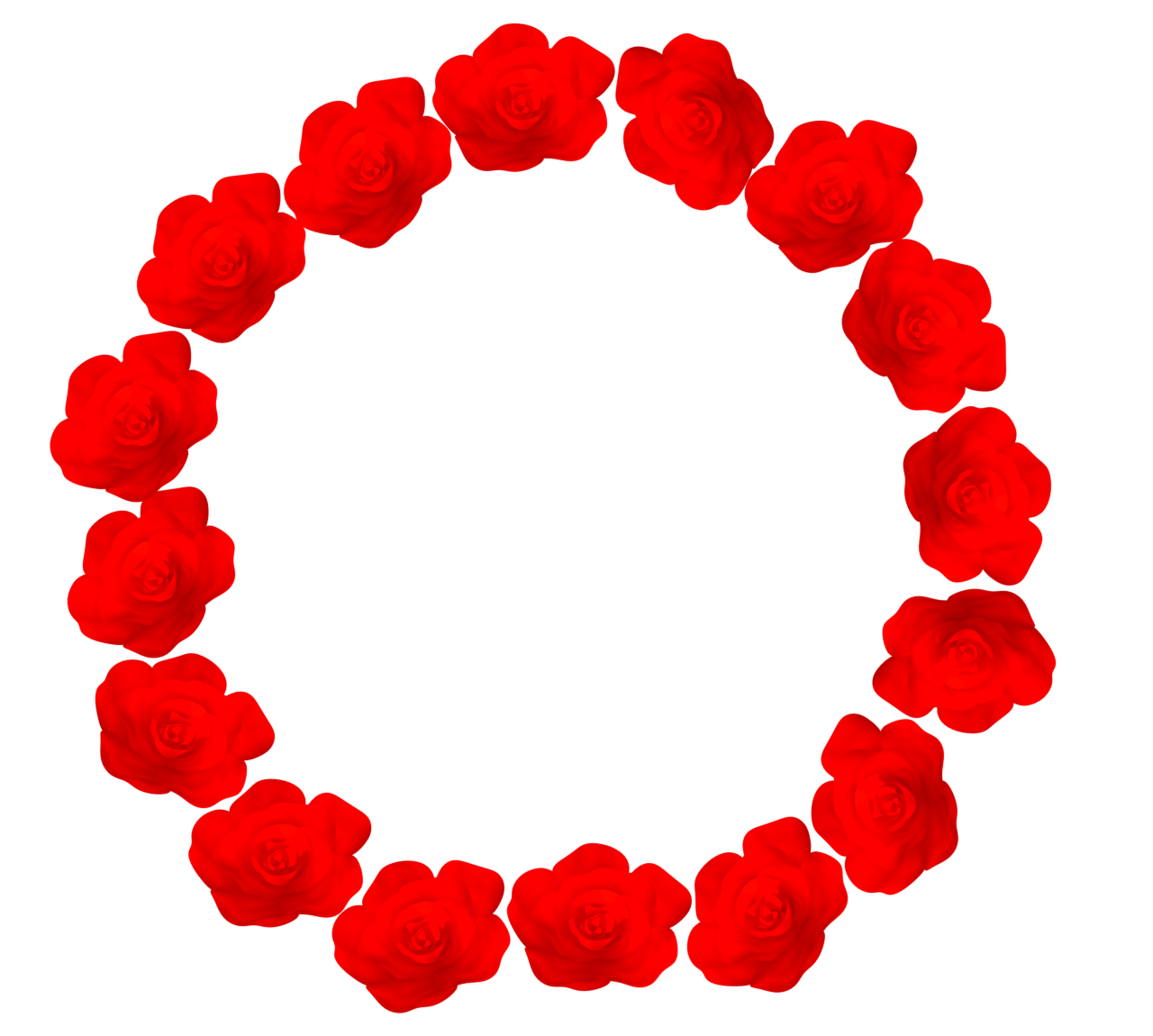 薔薇のフレーム丸枠