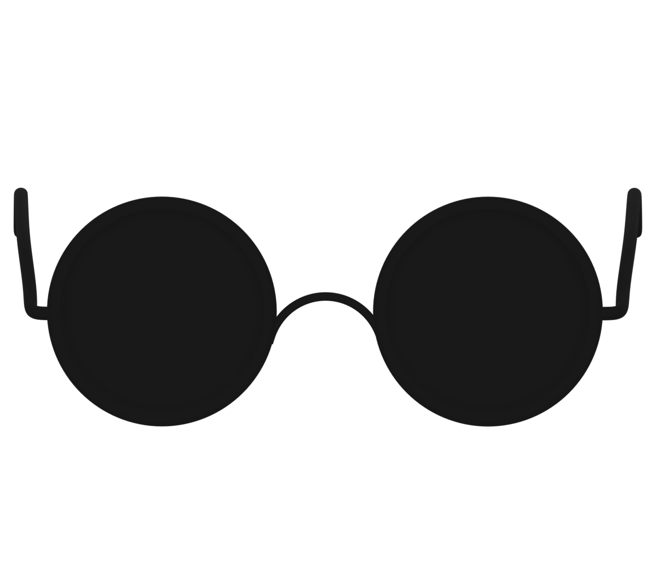 丸型のサングラスのイラスト