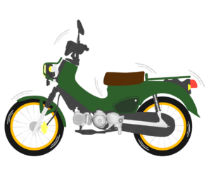 走るかわいいカブのイラスト