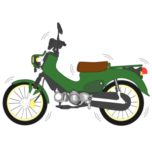 走るかわいいカブのイラスト