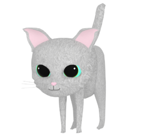 ロシアンブルーの猫のイラスト