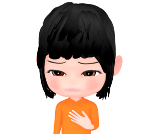 悲しそうな顔をする女性のイラスト