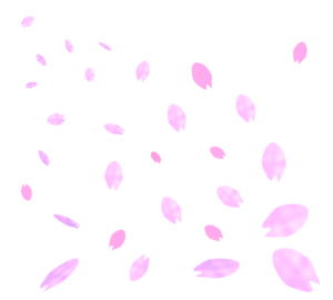 桜吹雪のイラスト