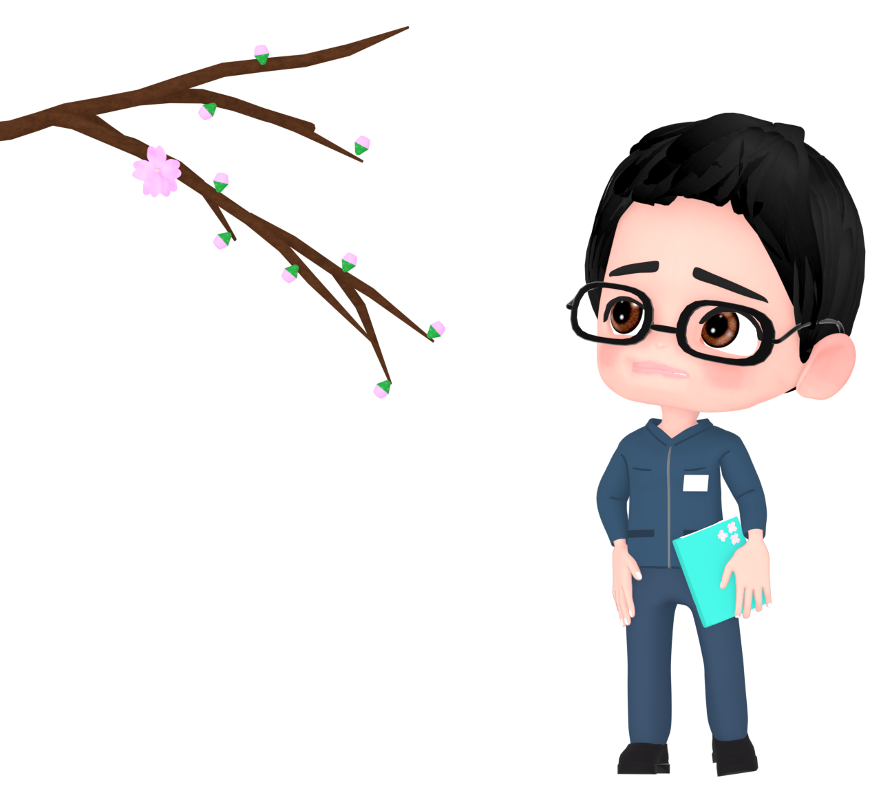 桜守の調査員のイラスト