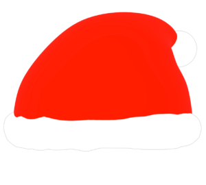 サンタの可愛い帽子のイラスト