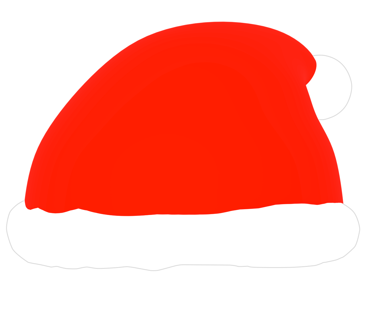 サンタの可愛い帽子のイラスト