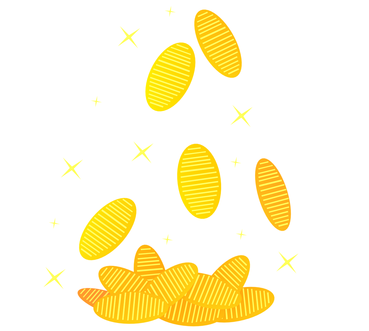 貯まる小判のイラスト