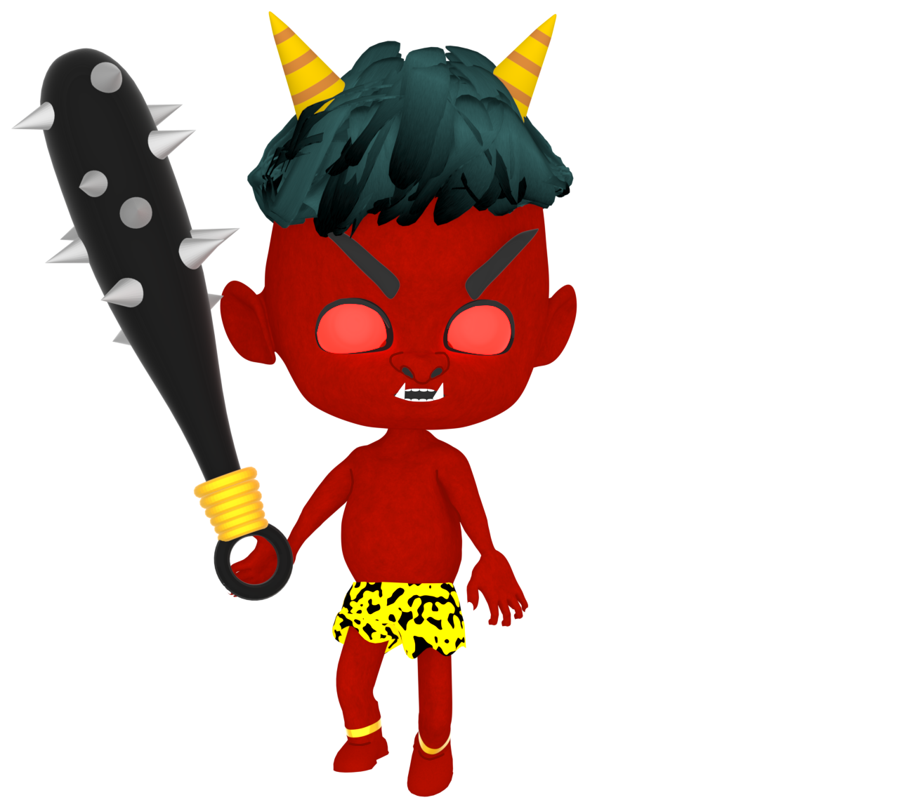 怖い赤鬼のイラスト