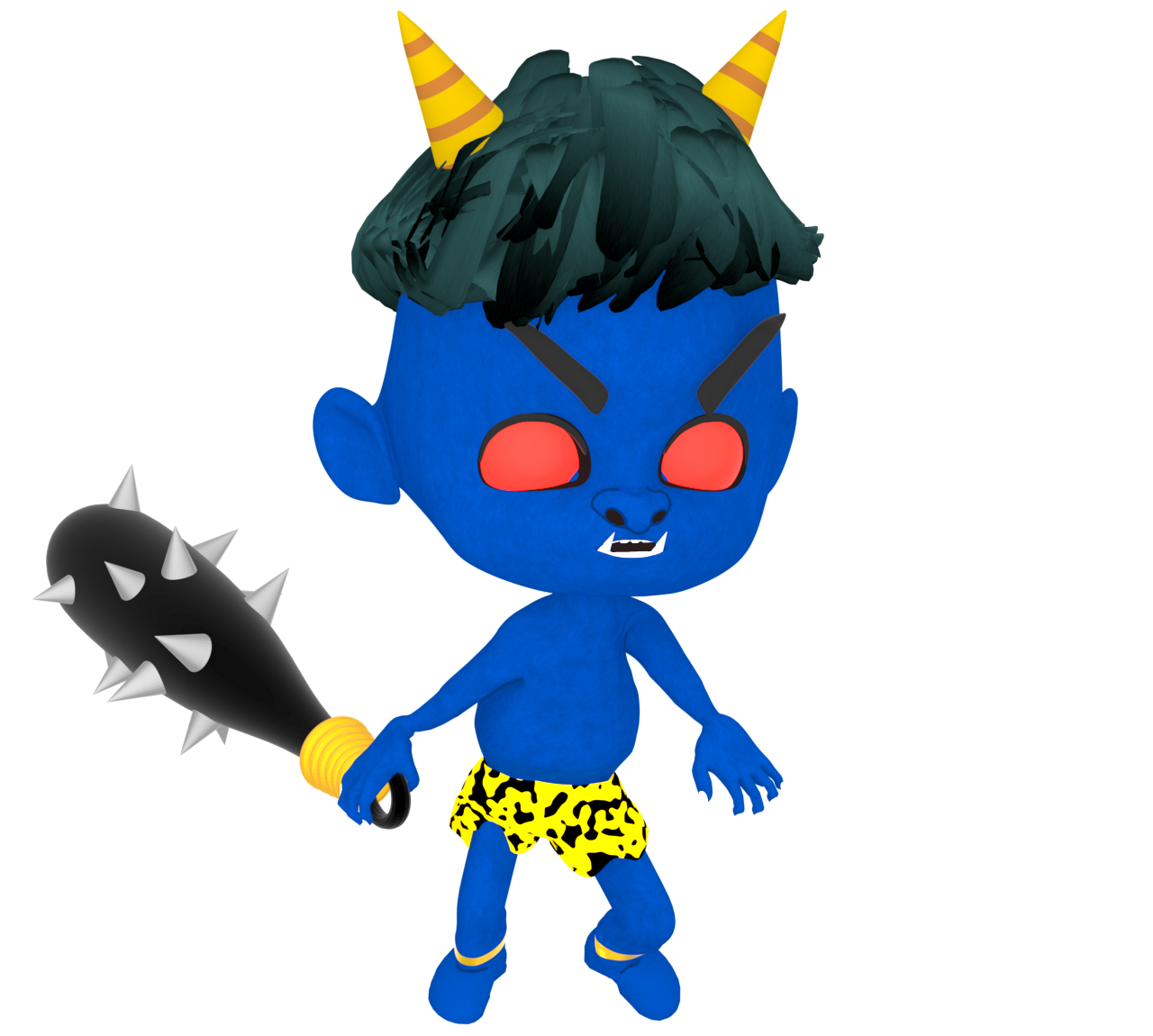 恐怖の青鬼のイラスト