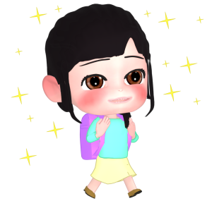ランドセルを背負う新一年生のイラスト