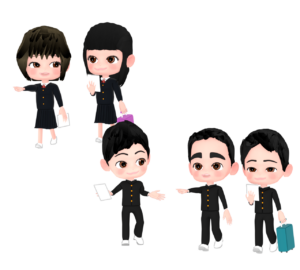 学校の修学旅行のイラスト