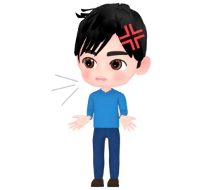 叱る男性のイラスト