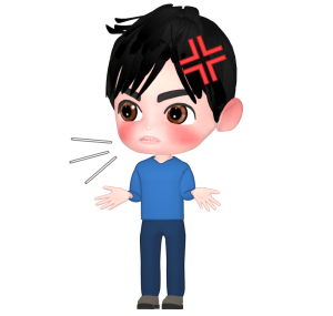 叱る男性のイラスト