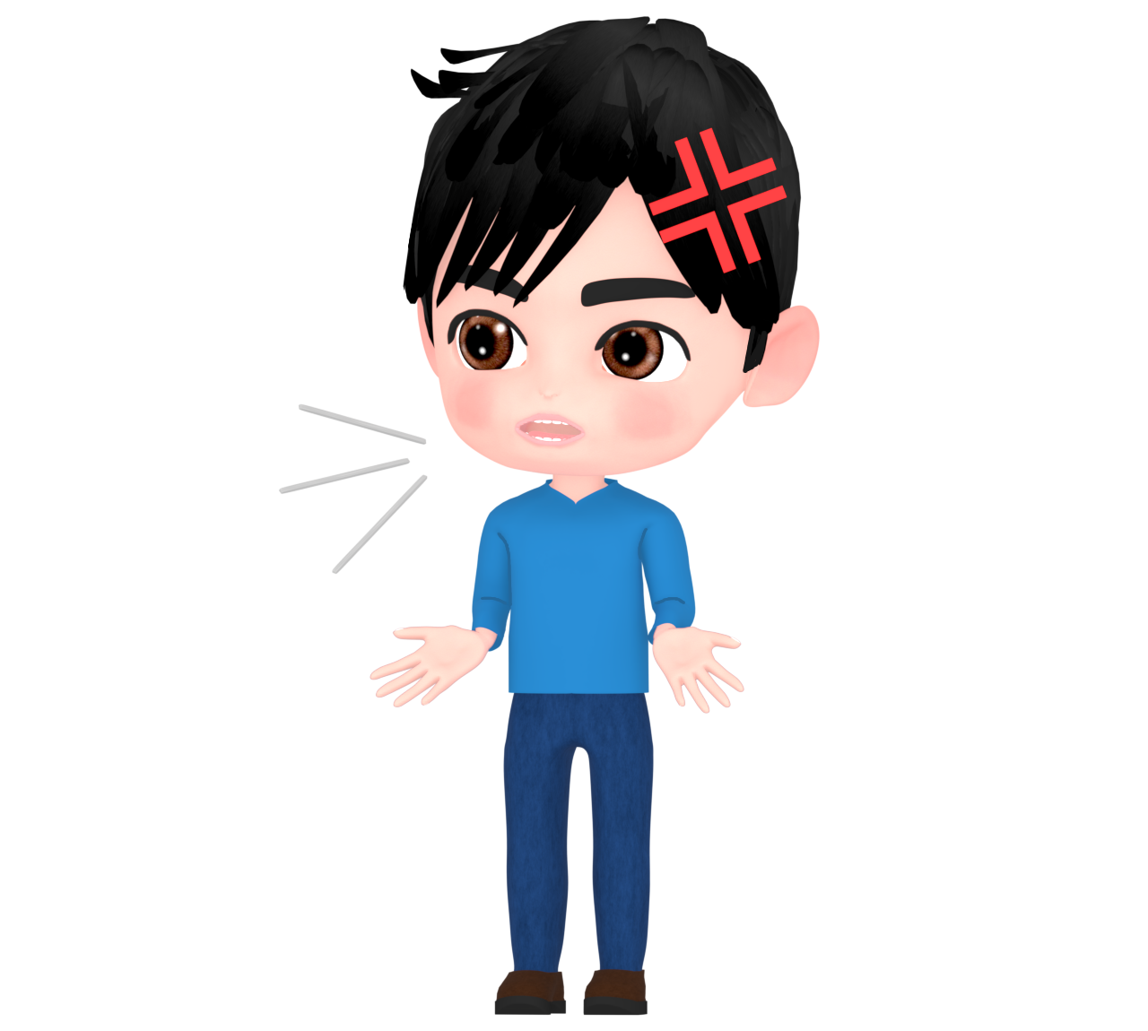 叱る男性のイラスト