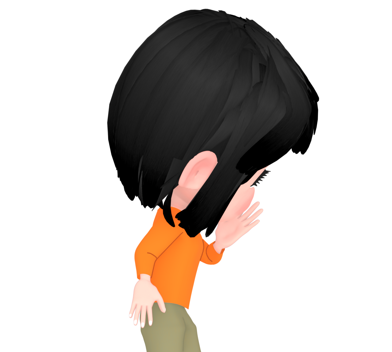 こっそりと噂話をしている女性のイラスト