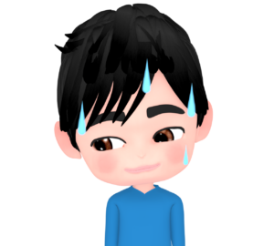 隠し事をする男性のイラスト