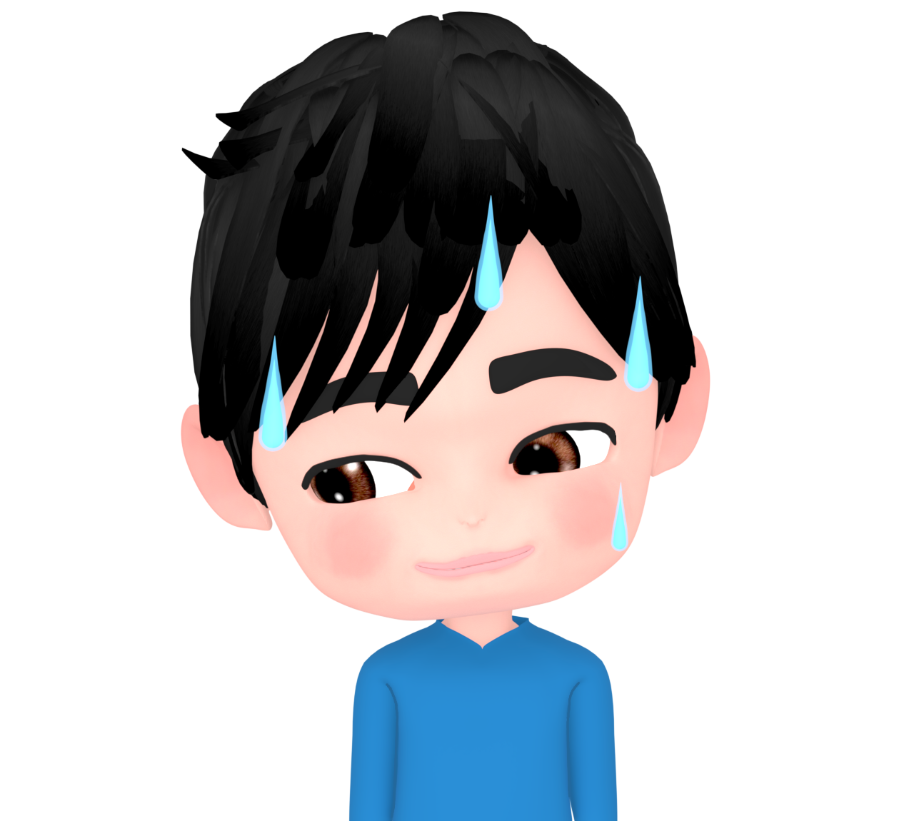 隠し事をする男性のイラスト