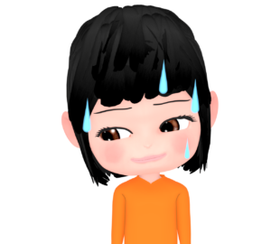 隠し事がバレそうな女性のイラスト