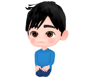 正座をする男性のイラスト