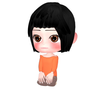 静かに正座する女性のイラスト