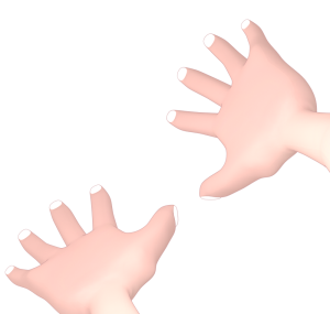 自分の目線から見た手のイラスト