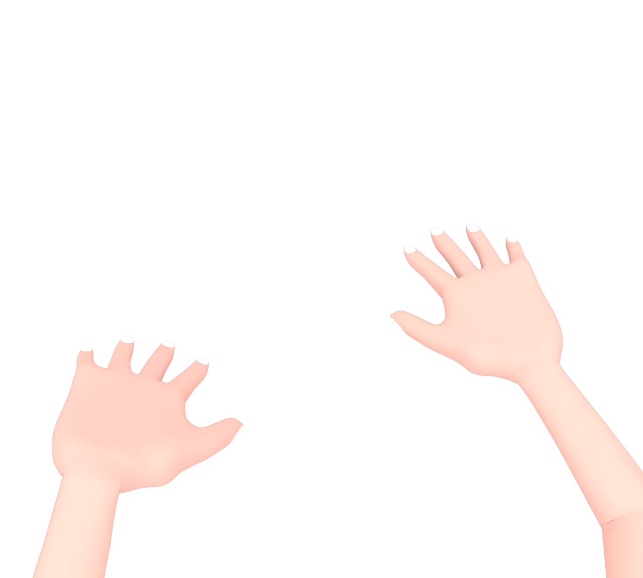 自分の目線から見た手のイラスト