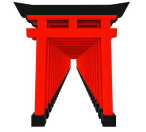 千本鳥居のイラスト