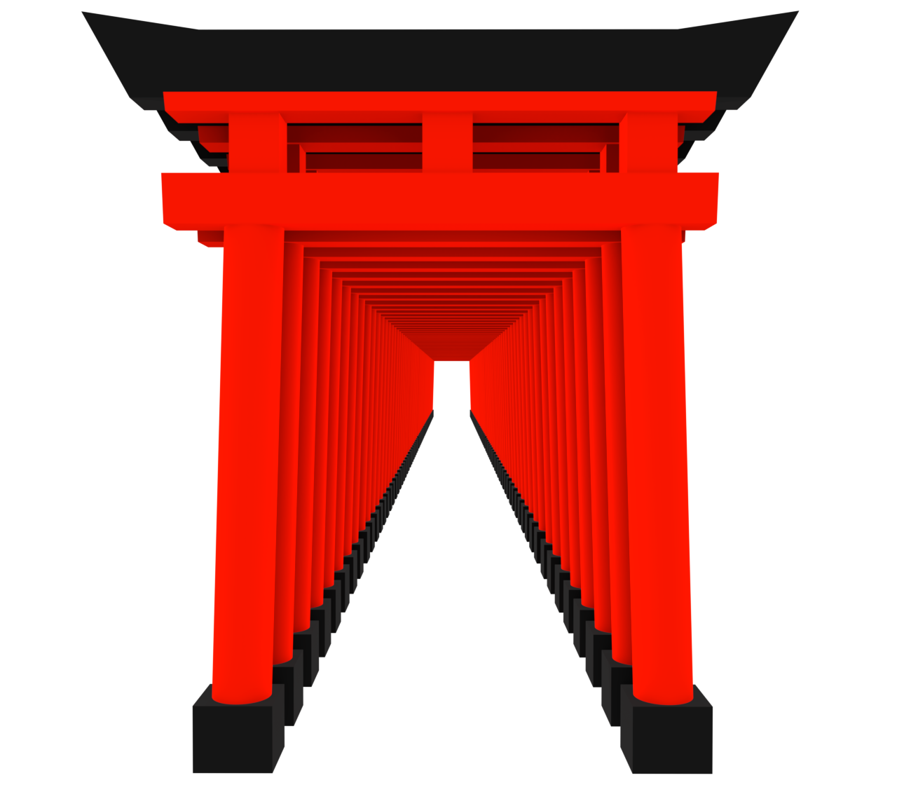 千本鳥居のイラスト