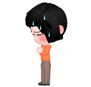 目を瞑り真剣に祈る女性のイラスト