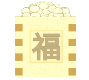 節分の升と豆のイラスト