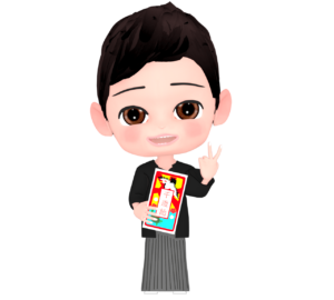 七五三で裏ピースをする男の子のイラスト