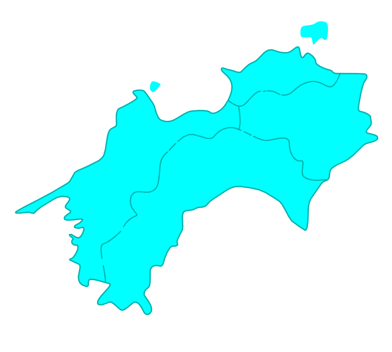 四国地方のイラスト
