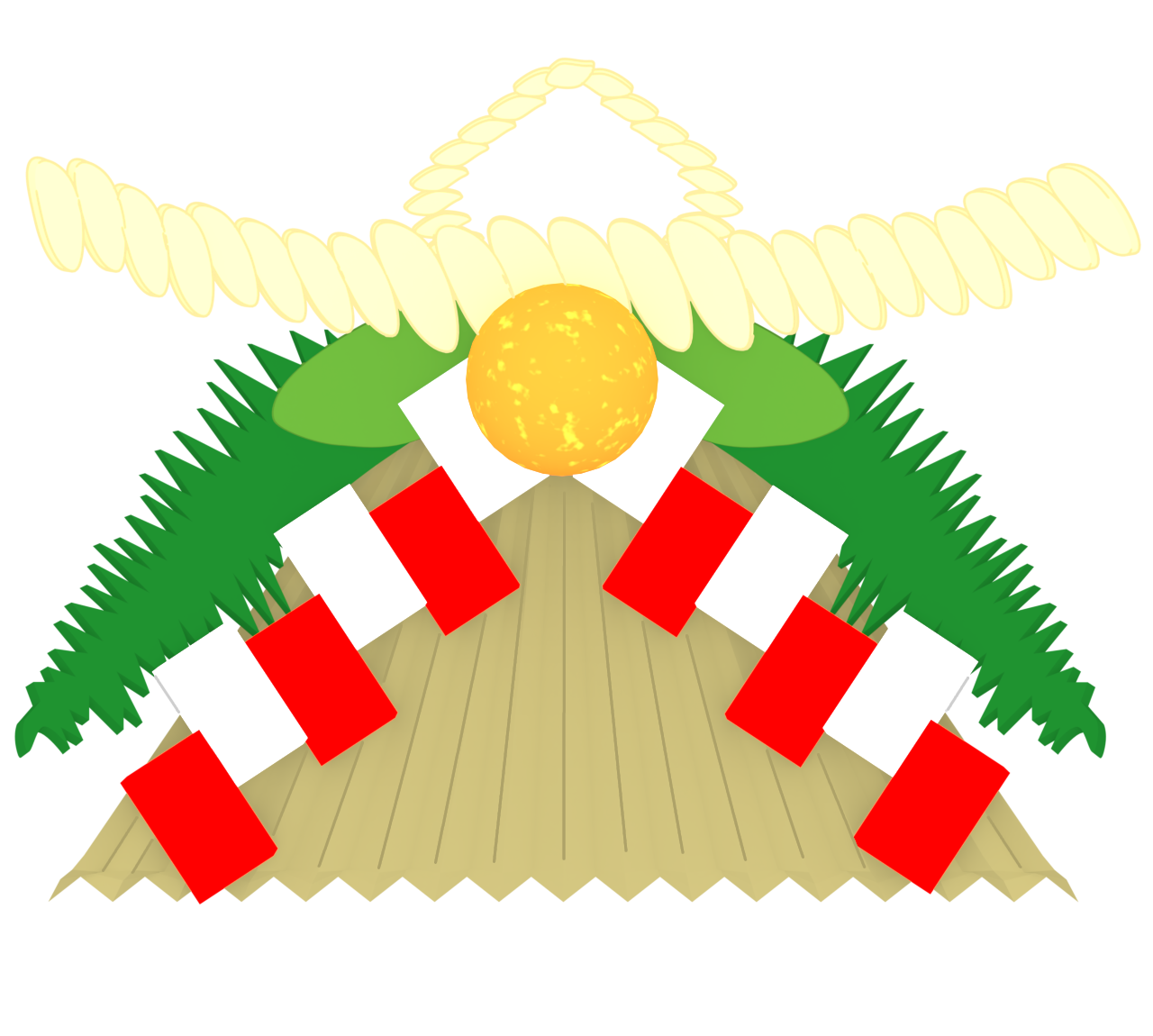 しめ縄飾りのイラスト