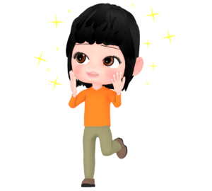 輝いて走る女性のイラスト