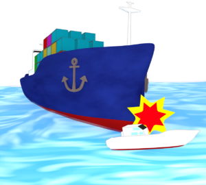 船舶事故のイラスト