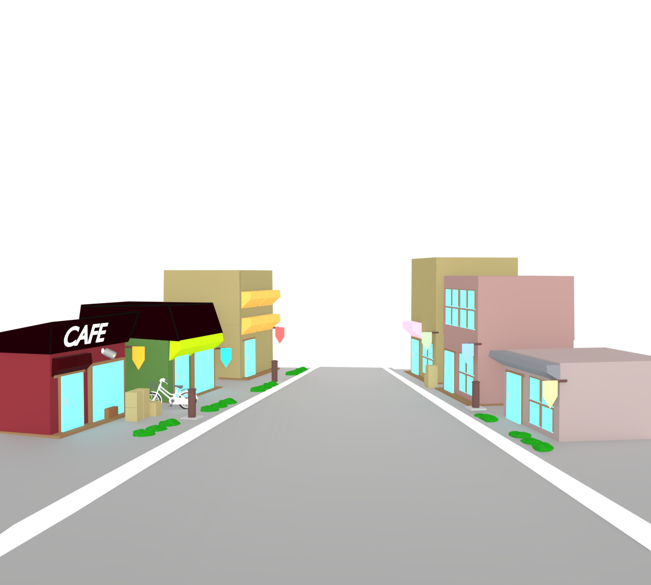 商店街のイラスト