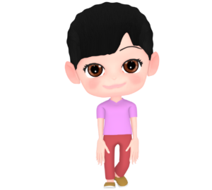 ショートヘアーの女の子のイラスト