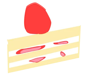 ショートケーキのイラスト