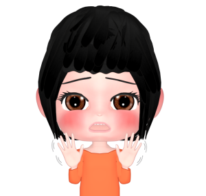 遠慮する女性のイラスト
