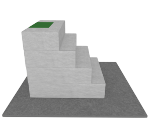 横から見る階段のイラスト