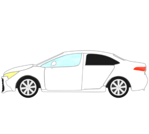 横向きの車のイラスト