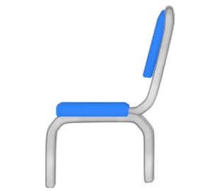 横向きの椅子のイラスト