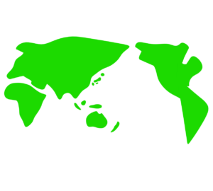 シンプルでかわいい世界地図のイラスト