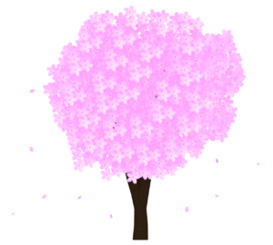 シンプルな桜の木のイラスト