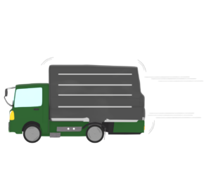 シンプルな配送車のイラスト